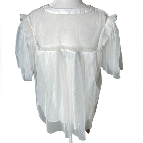 Sunday in Brooklyn Tulle Swing Blouse Anthropologie Button Down Size Large NWT - Picture 9 of 13